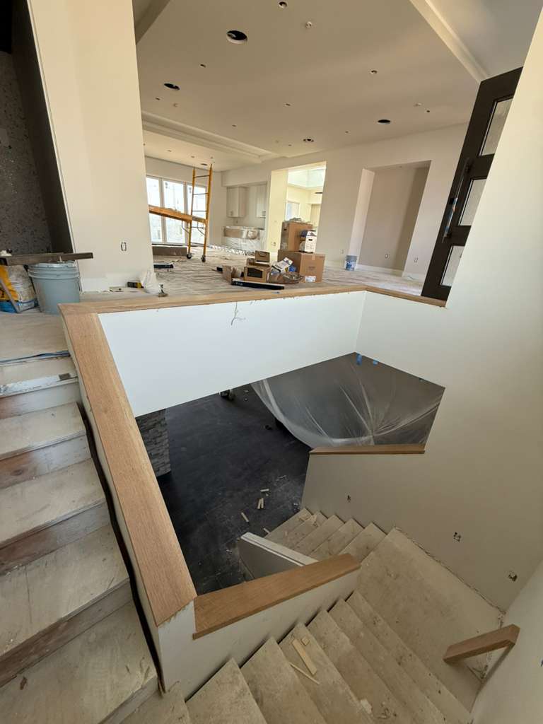 Detailed custom staircase finish
