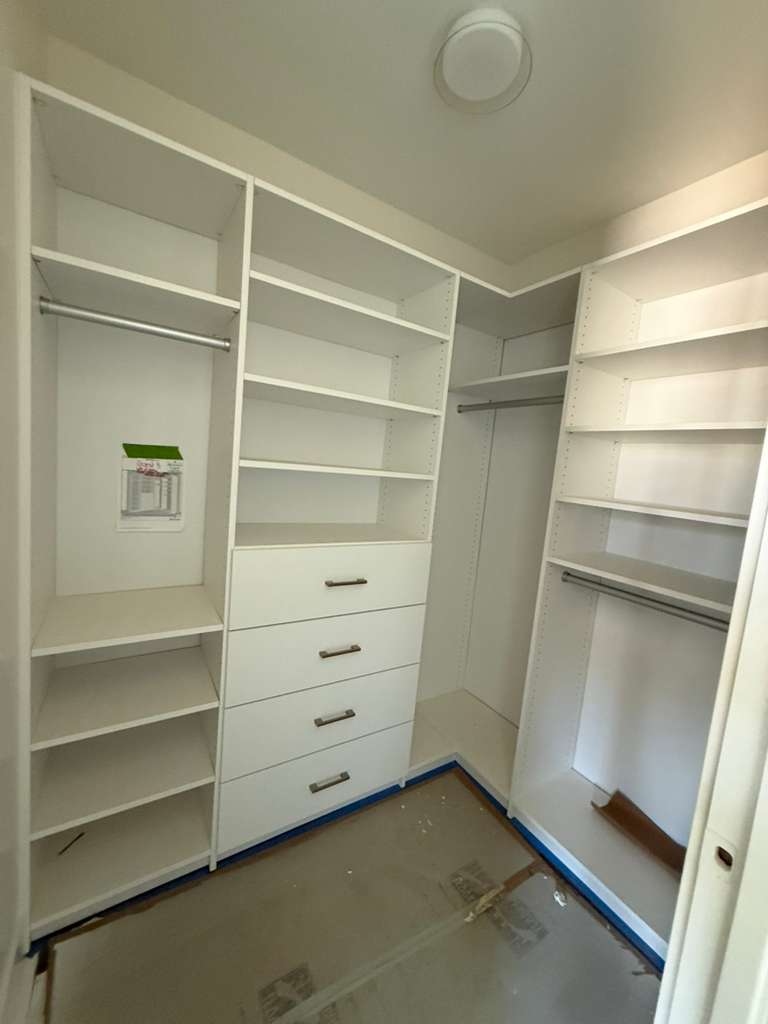 Custom walk-in closet cabinetry